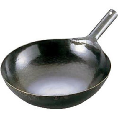 山田 鉄 打出片手中華鍋(板厚1.2mm) 39cm
